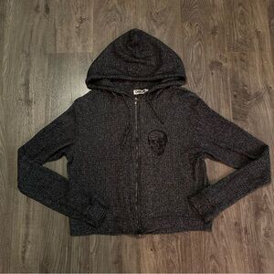 CHRLDR hoodie zip up Cheerleader skull zip up hoodie soft